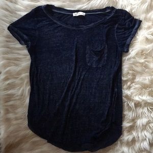 Cozy, soft, navy scoop t-shirt